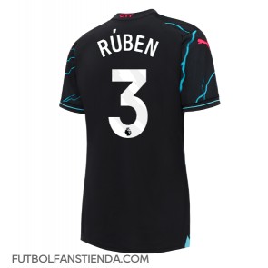 Manchester City Ruben Dias #3 Tercera Equipación Mujer 2023-24 Manga Corta